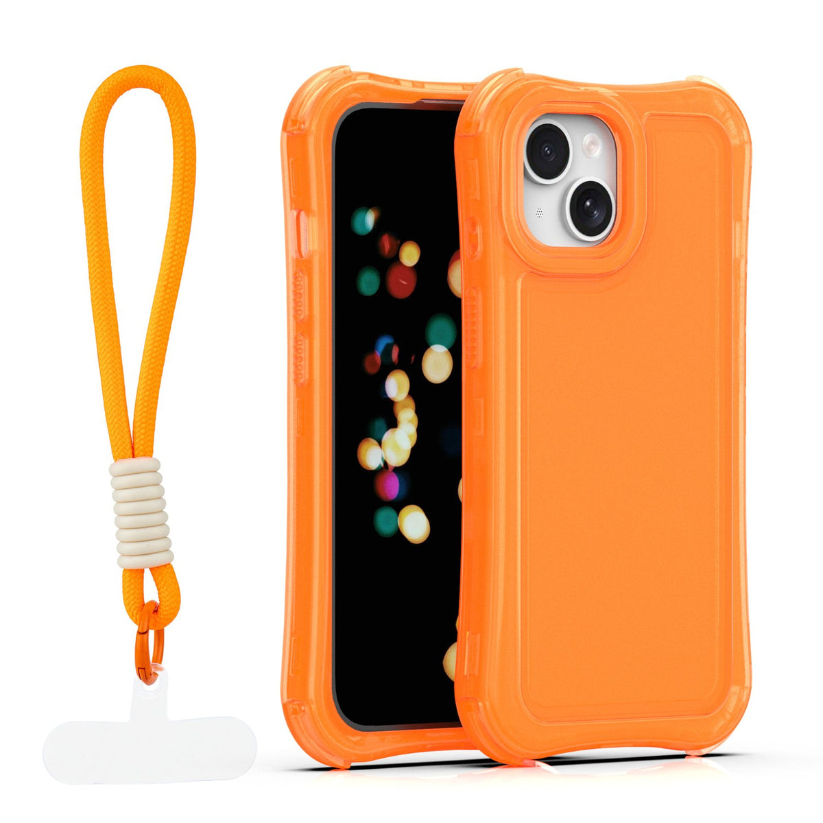 „Safepop“ vāciņš ar siksniņu iPhone 15 6,1" oranžs