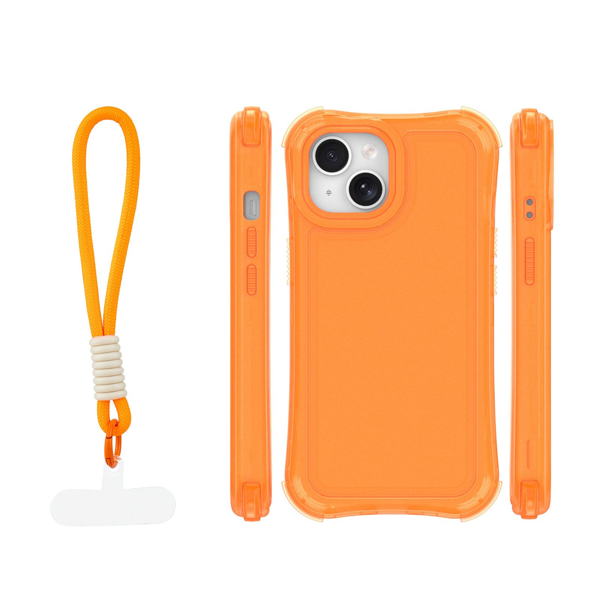 „Safepop“ vāciņš ar siksniņu iPhone 15 6,1" oranžs