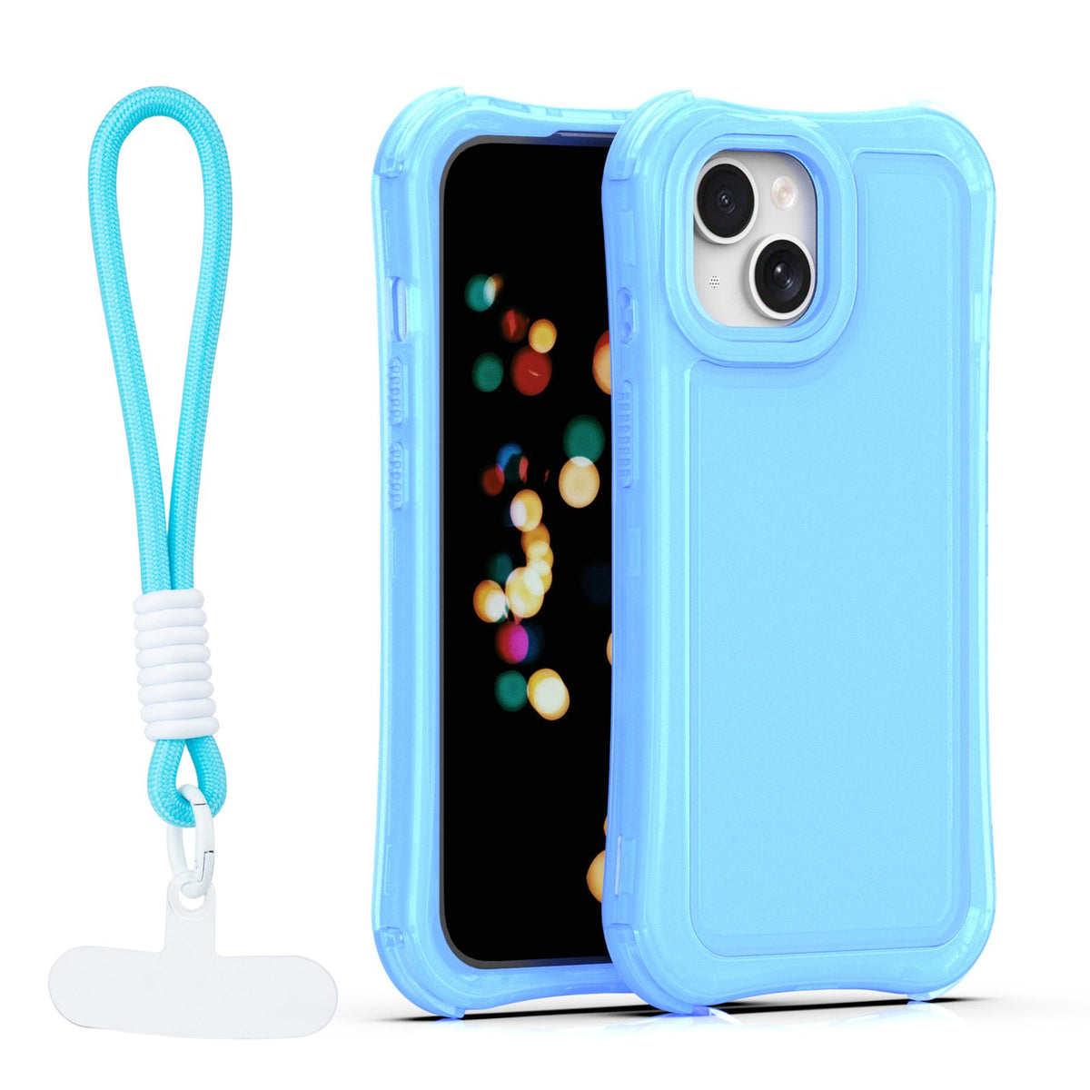 „Safepop“ vāciņš ar siksniņu iPhone 15 6,1" zils
