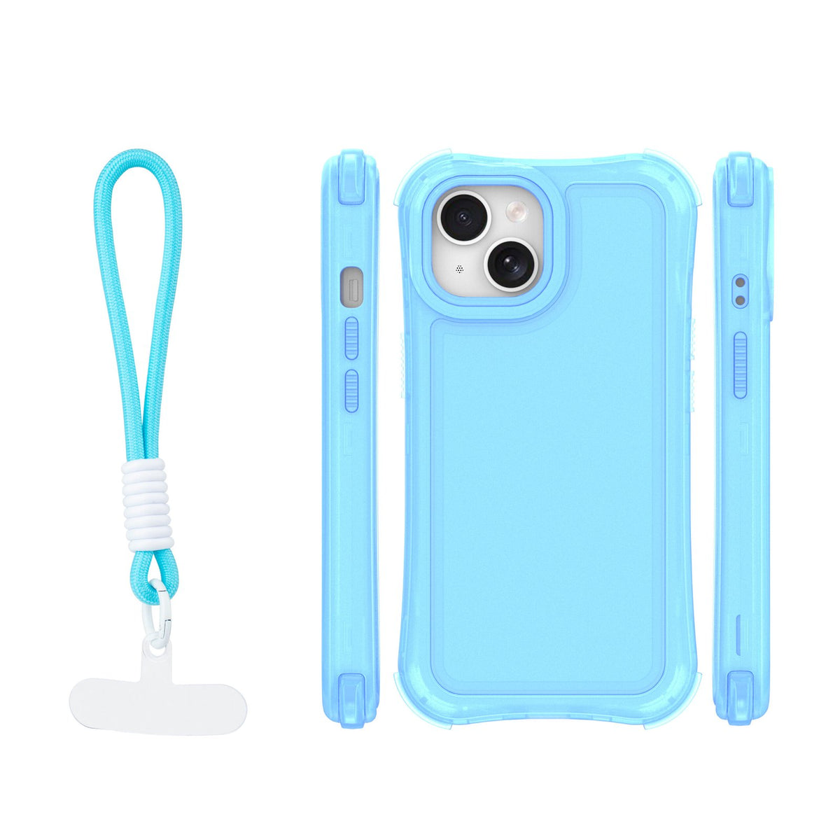 „Safepop“ vāciņš ar siksniņu iPhone 15 6,1" zils