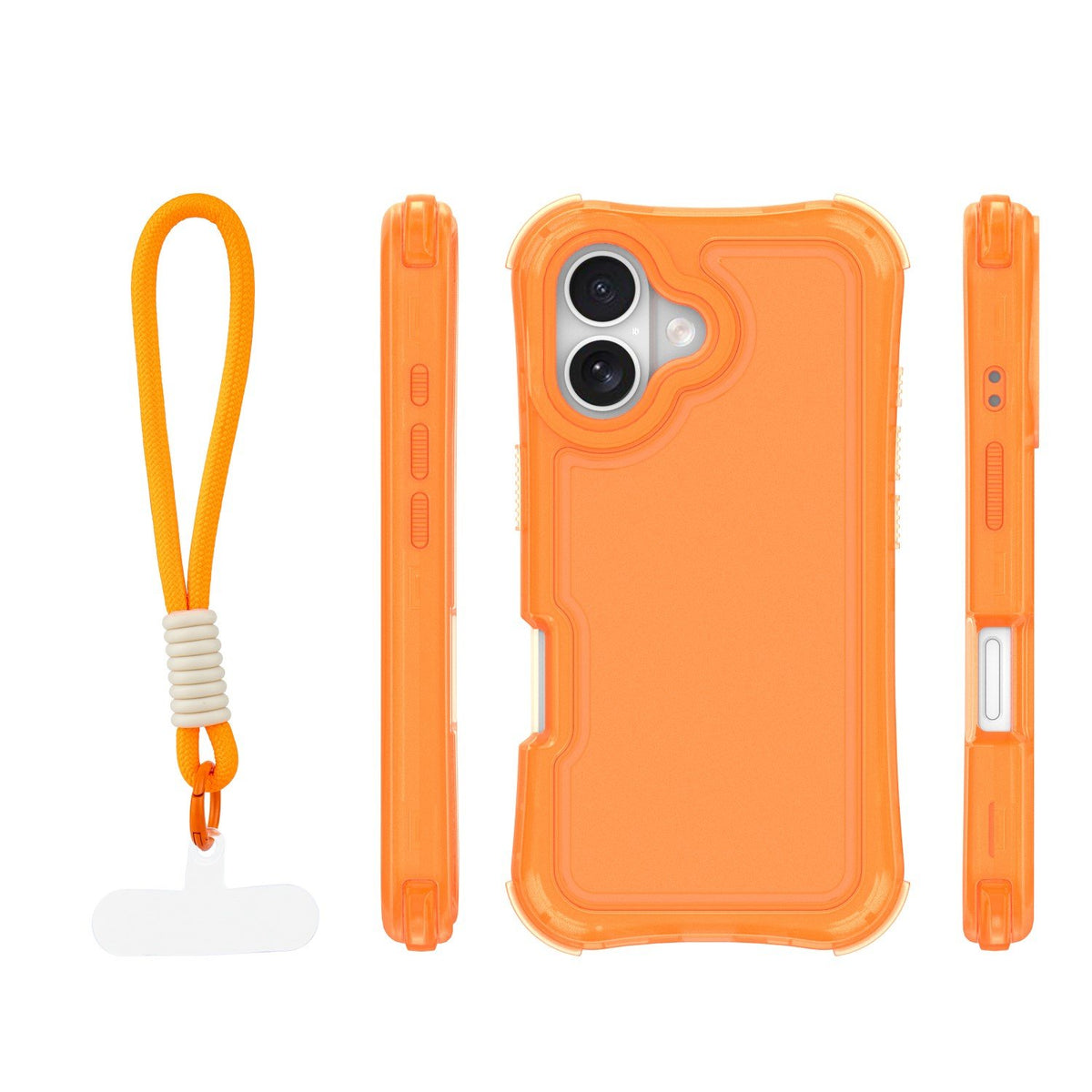 „Safepop“ vāciņš ar siksniņu iPhone 16 6,1" oranžs