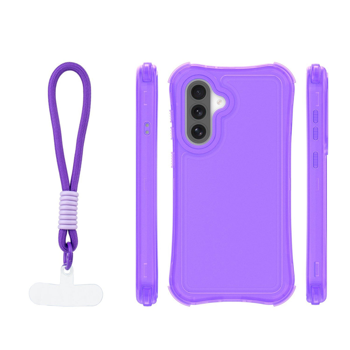 „Safepop“ vāciņš ar siksniņu viedtālrunim „Samsung Galaxy A36 5G“ / „A56 5G“ / „A37 5G“, violets