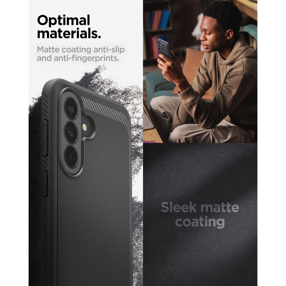 Spigen Rugged Armor vāciņš Samsung Galaxy A37 5G, matēti melns