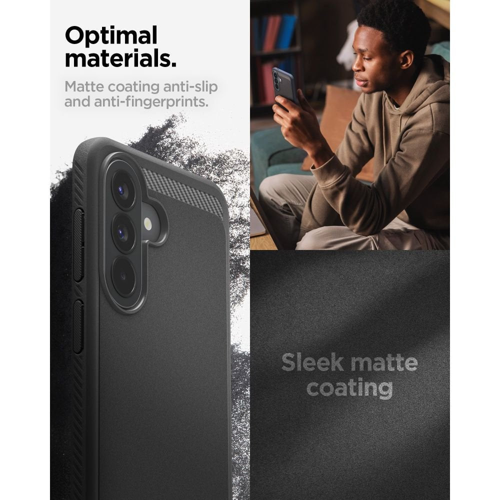 Spigen Rugged Armor vāciņš Samsung Galaxy A57 5G, matēti melns