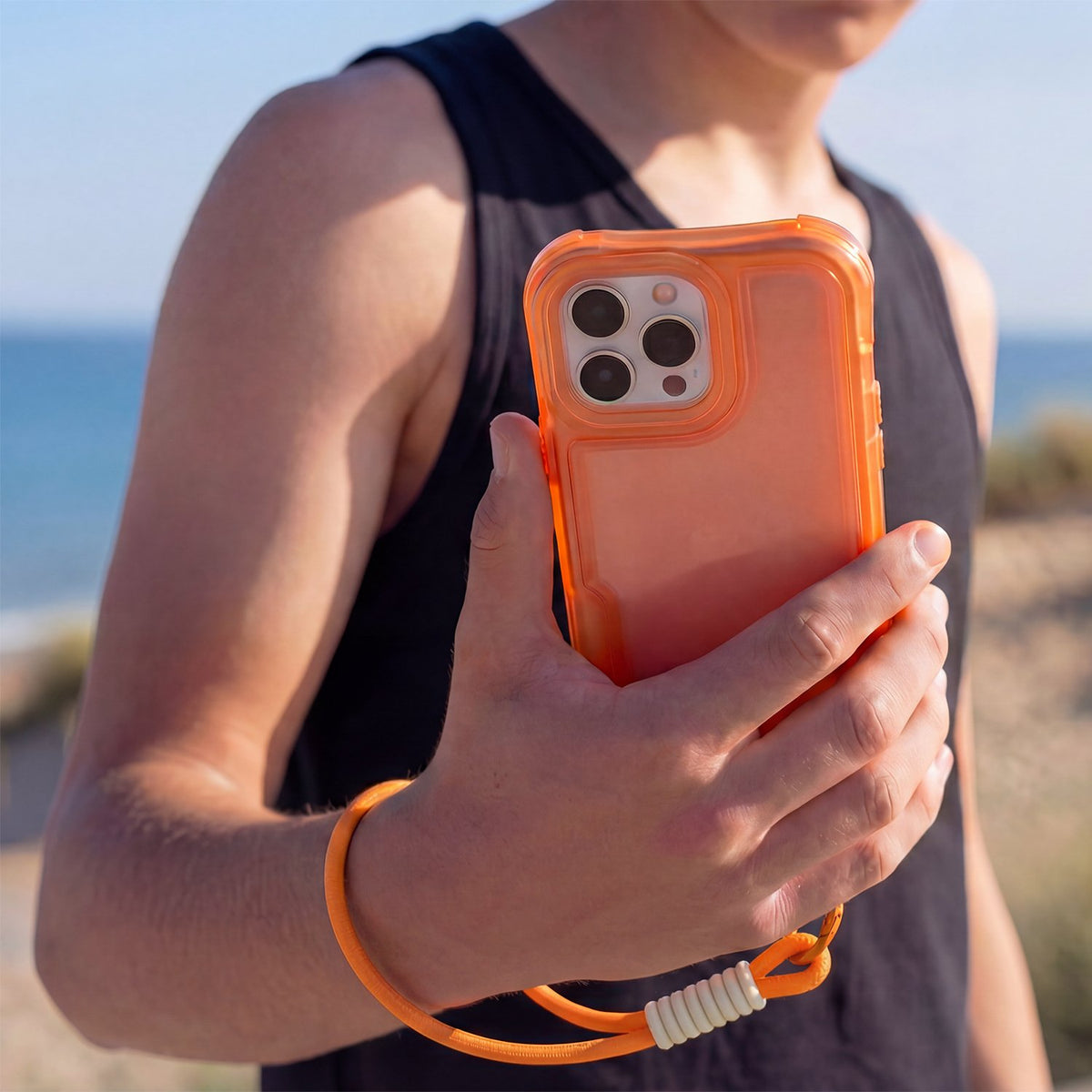 „Safepop“ vāciņš ar siksniņu iPhone 11, oranžs