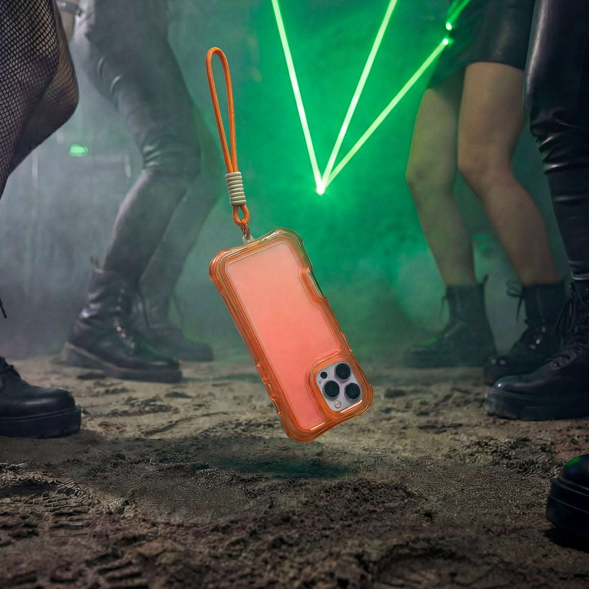 „Safepop“ vāciņš ar siksnu iPhone 16 Pro Max 6,9" oranžs