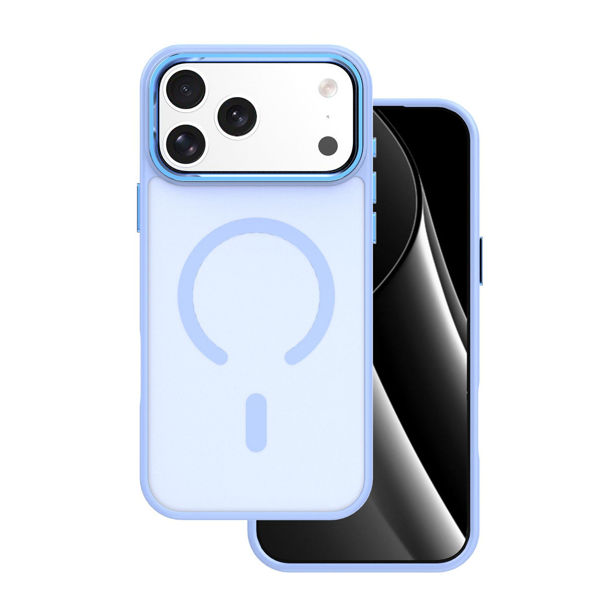 Frozen Mag apvalks iPhone 17 Pro 6,3" / 18 Pro 6,3" gaiši zils ar atvērtu gredzenu