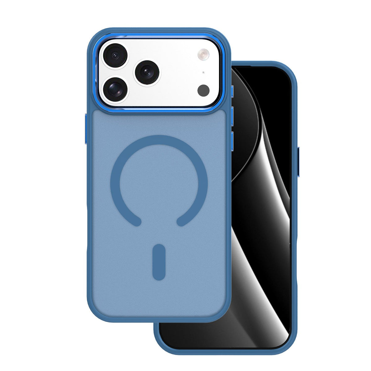 Frozen Mag apvalks iPhone 17 Pro 6,3" / 18 Pro 6,3" tumši zils ar atvērtu gredzenu