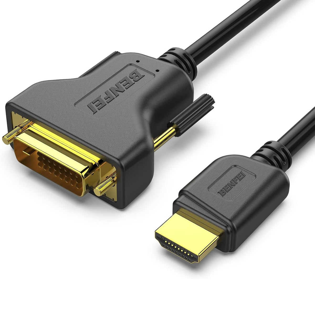 BENFEI HDMI–DVI kabelis, 0,9 m, divvirzienu, 1080P, melns