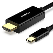 BENFEI USB-C–HDMI kabelis, 1,0 m, melns