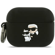 Karl Lagerfeld silikona „Karl & Choupette“ AirPods Pro 3 austiņu maciņš, rozā