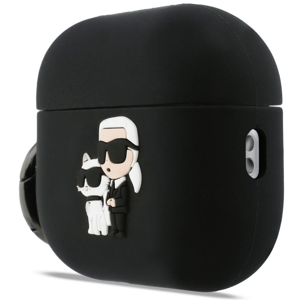 Karl Lagerfeld silikona „Karl & Choupette“ AirPods Pro 3 austiņu maciņš, rozā