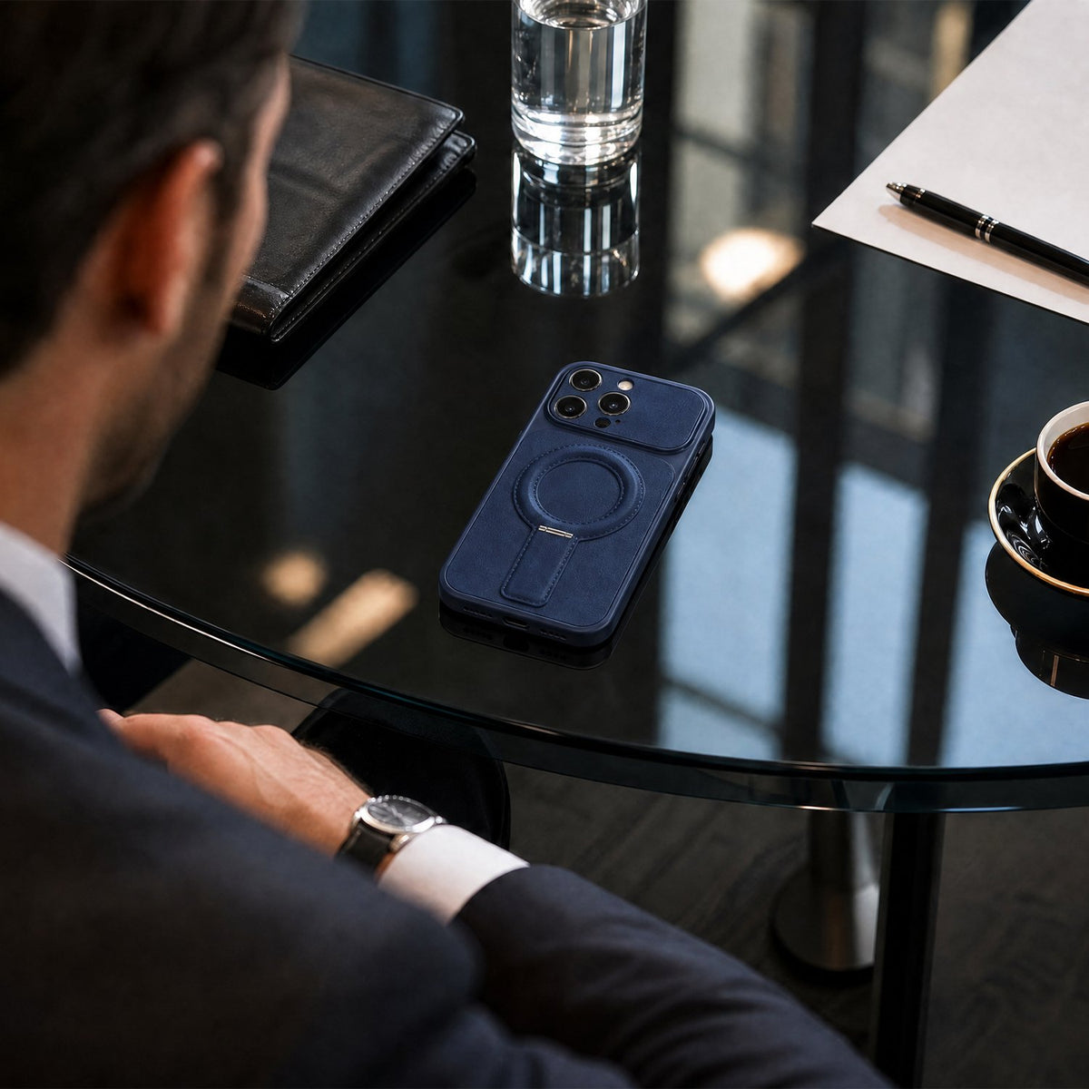 „Luxgrip MagSafe“ vāciņš iPhone 16 Pro 6,3" tumši zils