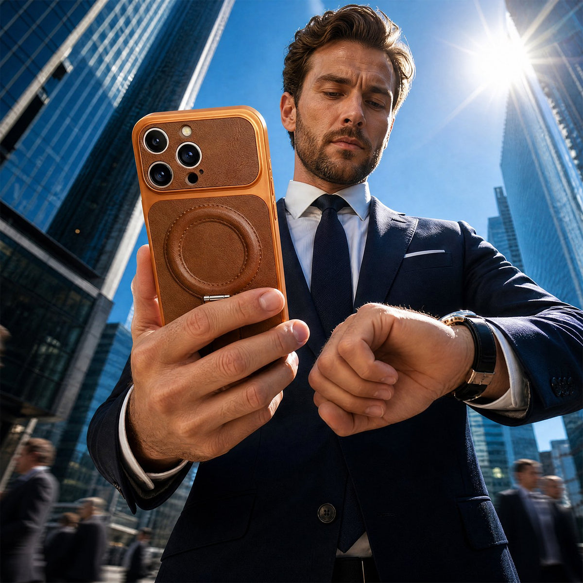 „Luxgrip MagSafe“ vāciņš iPhone 11, oranžs