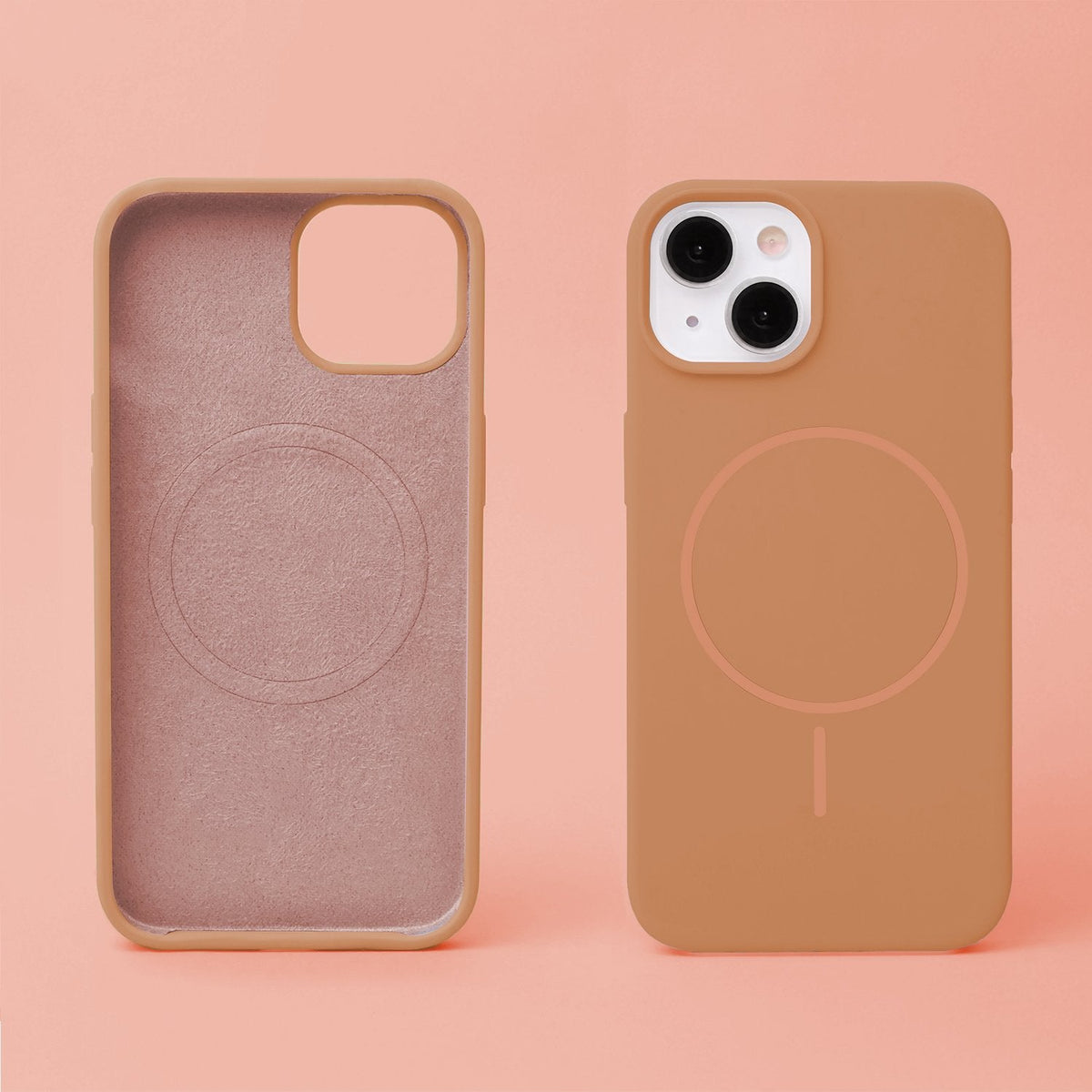 Plāns silikona Mag apvalks iPhone 17 6,3" / 18 6,3" karameles krāsā