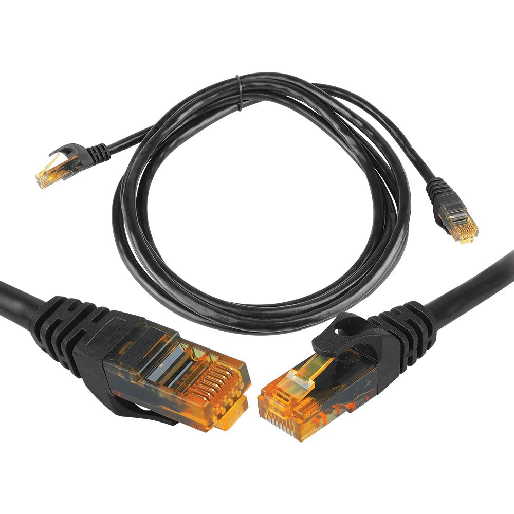 8P8C CAT6e UTP tīkla savienojuma kabelis (patchcord) 1,5 m, melns
