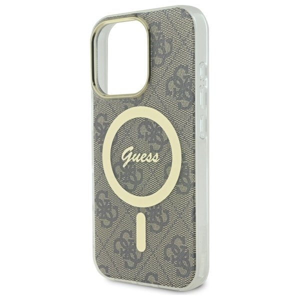 Guess GUHMP16LH4STW iPhone 16 Pro 6,3" brūns cietais vāciņš IML 4G MagSafe
