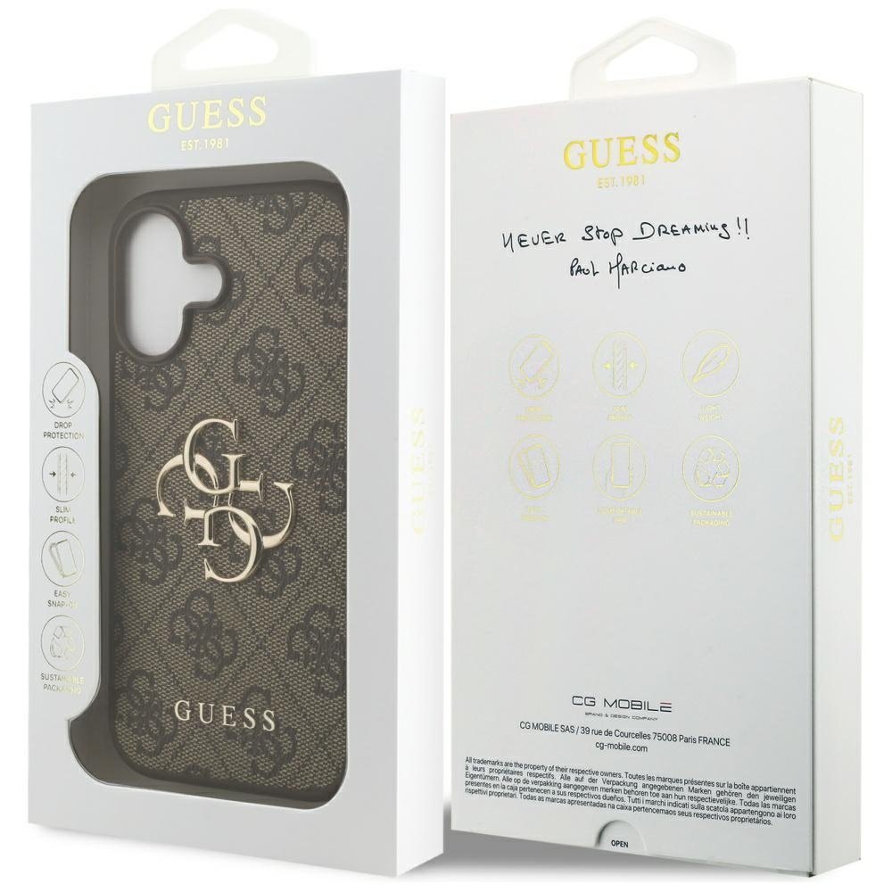 „Guess 4G Big Logo“ iPhone 17 vāciņš brūns