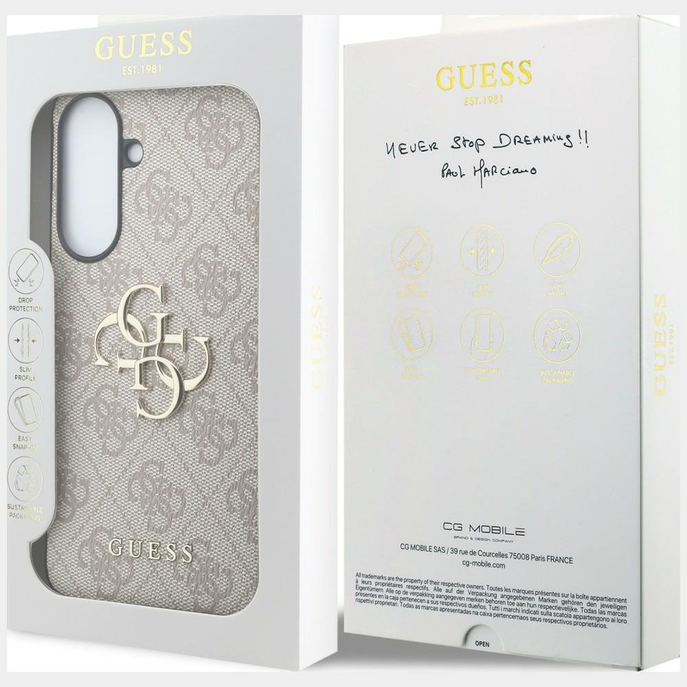 „Guess HC PU 4G Big Logo“ vāciņš Samsung Galaxy A57, rozā