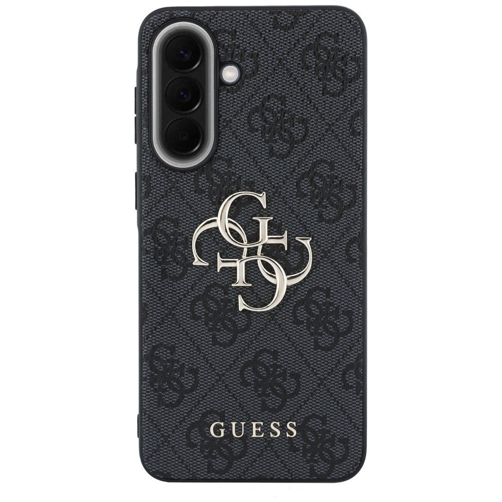 „Guess HC PU 4G“ vāciņš ar lielu metāla logotipu Samsung Galaxy A37, melns