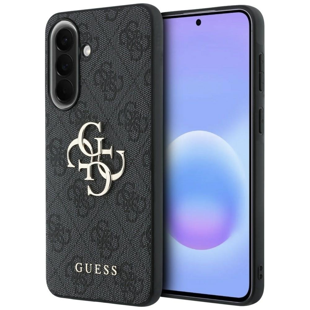 „Guess HC PU 4G“ vāciņš ar lielu metāla logotipu „Samsung Galaxy A57“ (melns)
