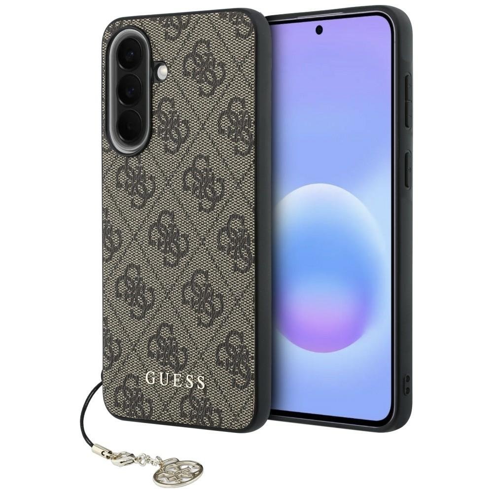 „Guess HC PU 4G Classic Logo“ vāciņš ar piekariņu Samsung Galaxy A37, brūns