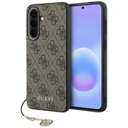 „Guess HC PU 4G Classic Logo“ vāciņš ar piekariņu Samsung Galaxy A37, brūns