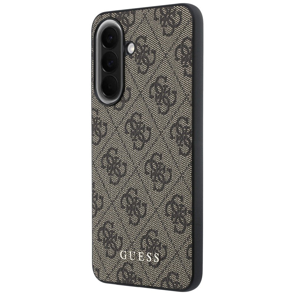 „Guess HC PU 4G Classic Logo“ vāciņš ar piekariņu Samsung Galaxy A37, brūns