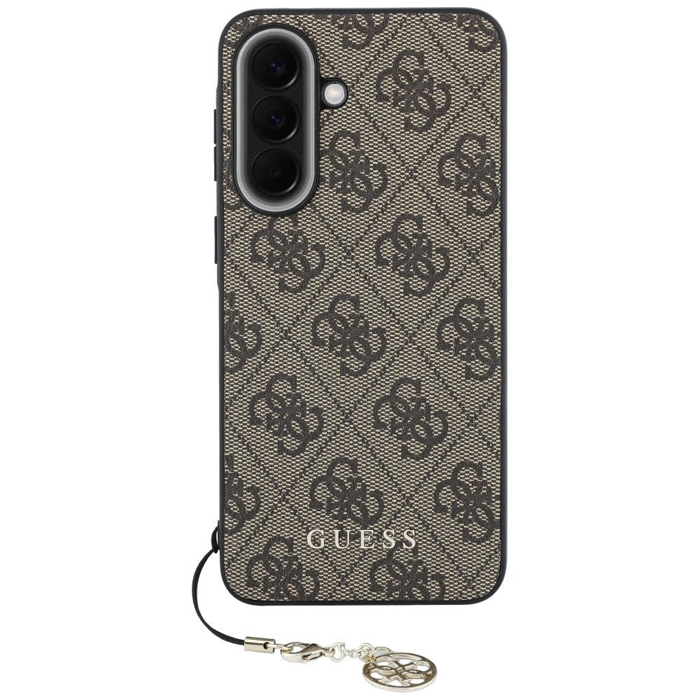 „Guess HC PU 4G Classic Logo“ vāciņš ar piekariņu Samsung Galaxy A37, brūns