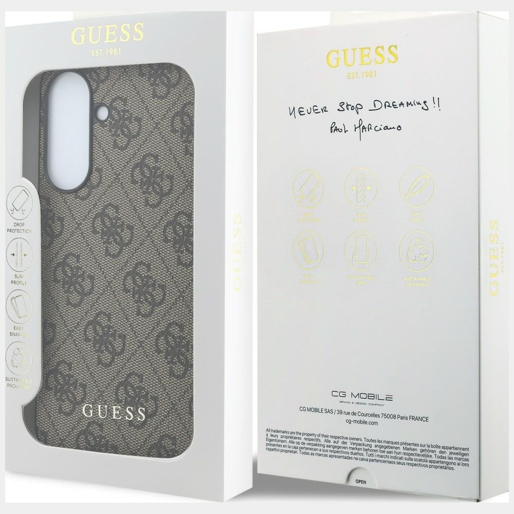 „Guess HC PU 4G Classic Logo“ vāciņš ar piekariņu Samsung Galaxy A37, brūns