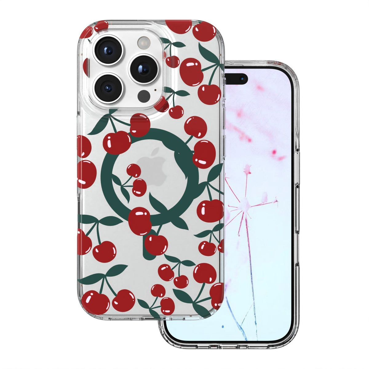 „Cherry MagSafe“ vāciņš iPhone 16 Pro Max 6,9" (caurspīdīgs)