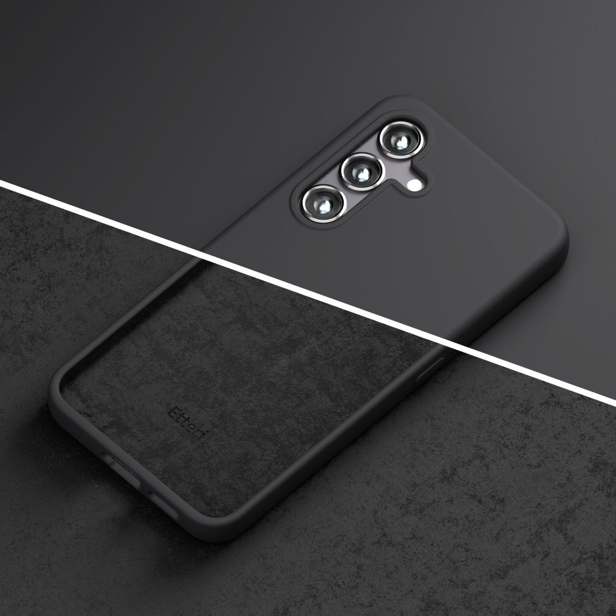 Etteri silikona MagSafe vāciņš Samsung Galaxy S25 Edge, melns