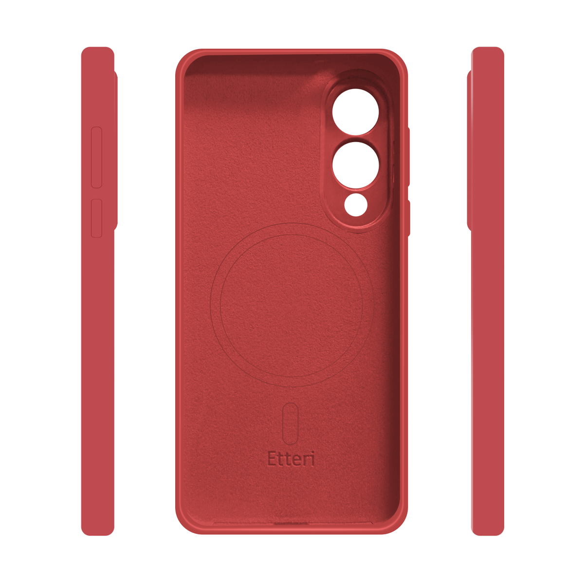 Etteri silikona MagSafe vāciņš Samsung Galaxy S25 Edge Raspberry