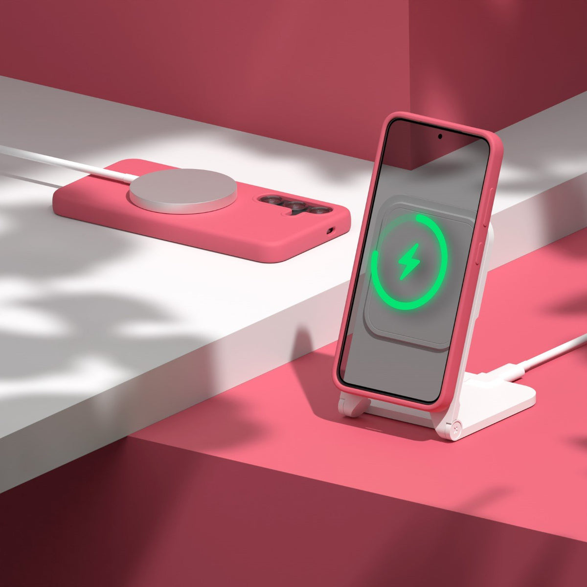 Etteri silikona MagSafe vāciņš Samsung Galaxy S25 Edge Raspberry