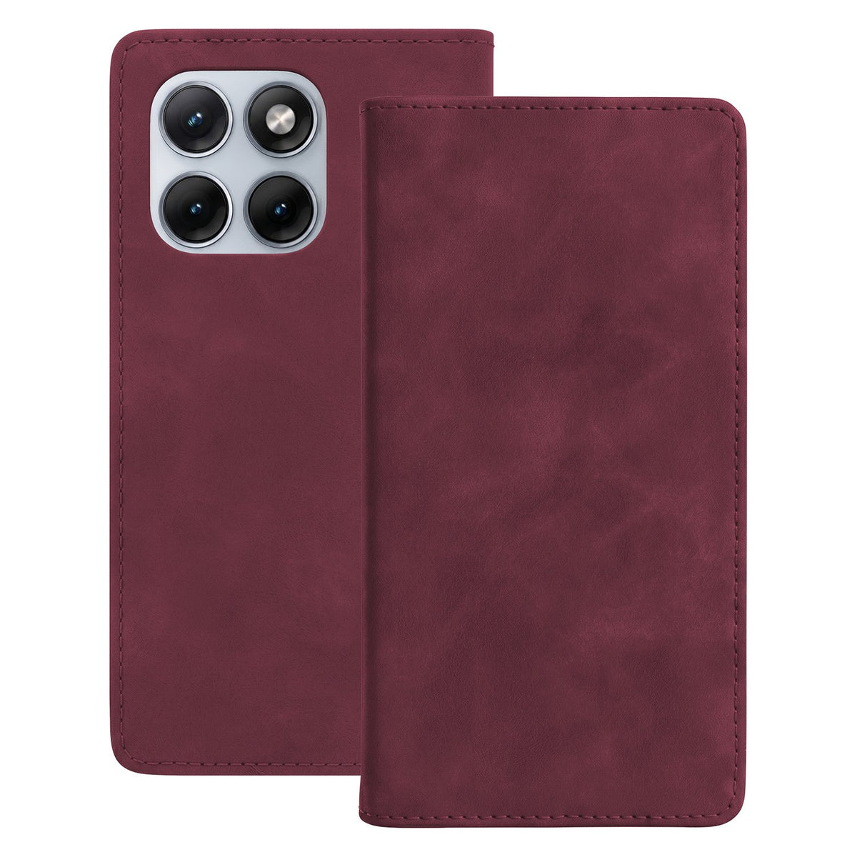„Smart Suede“ vāciņš Motorola Edge 70 Fusion tālrunim, sarkans