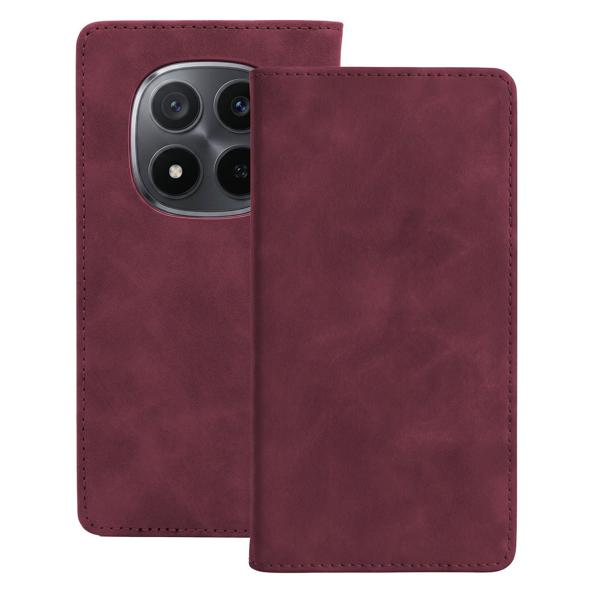 „Smart Suede“ vāciņš viedtālrunim „Xiaomi Redmi Note 15 Pro Plus 5G“, sarkans