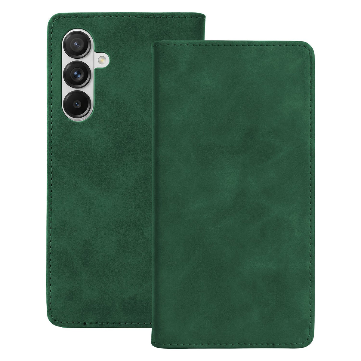Smart Suede apvalks Samsung Galaxy A17 4G / A17 5G / A26 5G / A18 5G, zaļš