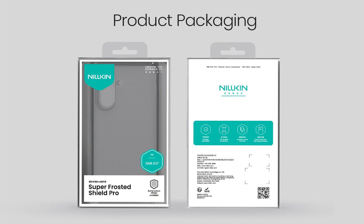 Nillkin Super Frosted Shield Pro vāciņš Samsung Galaxy A37 5G, caurspīdīgs melns