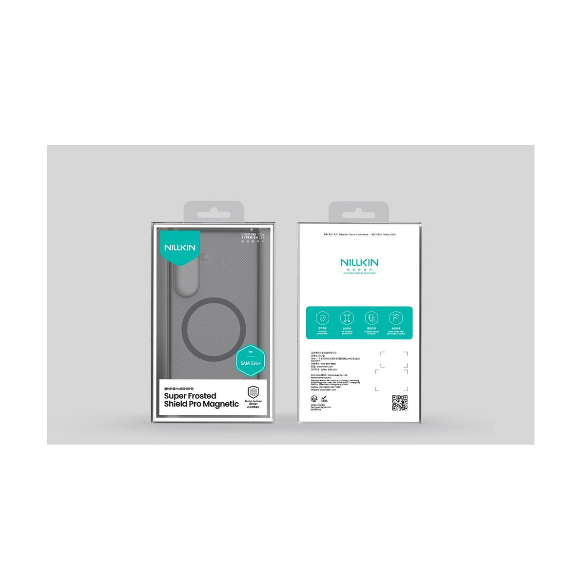Nillkin Super Frosted Shield Pro magnētiskais vāciņš Samsung Galaxy S26+ – caurspīdīgs melns