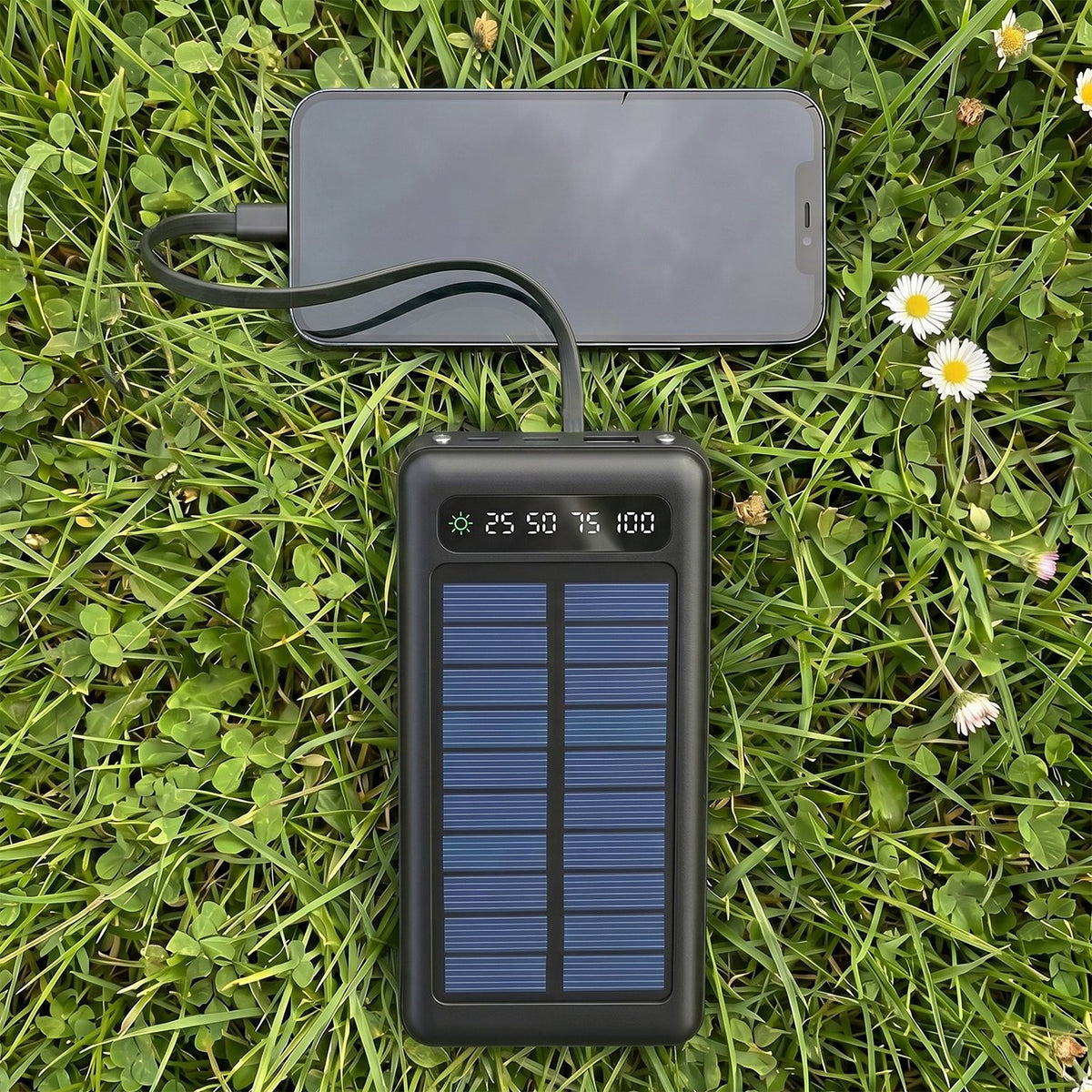 Setty saules enerģijas uzlādes ierīce SLR-100, 10 000 mAh, melna