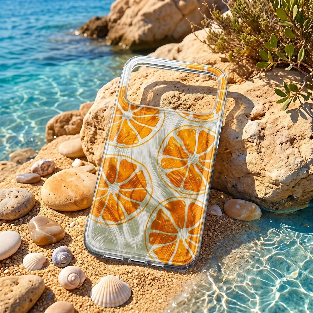 Īpaši moderns vasaras vāciņš iPhone 16e / 17e, oranžs