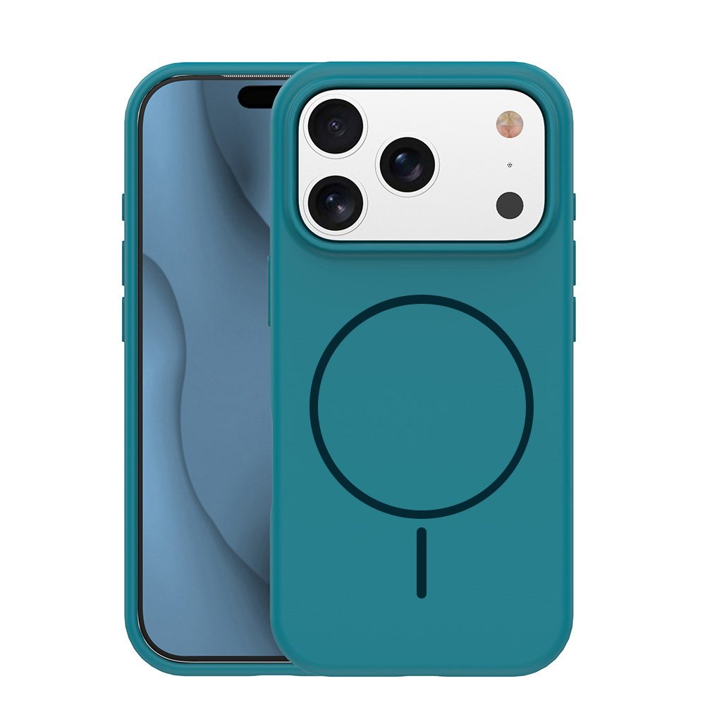 Plāns silikona „MagSafe“ vāciņš iPhone 12 / 12 Pro 6,1" tirkīza