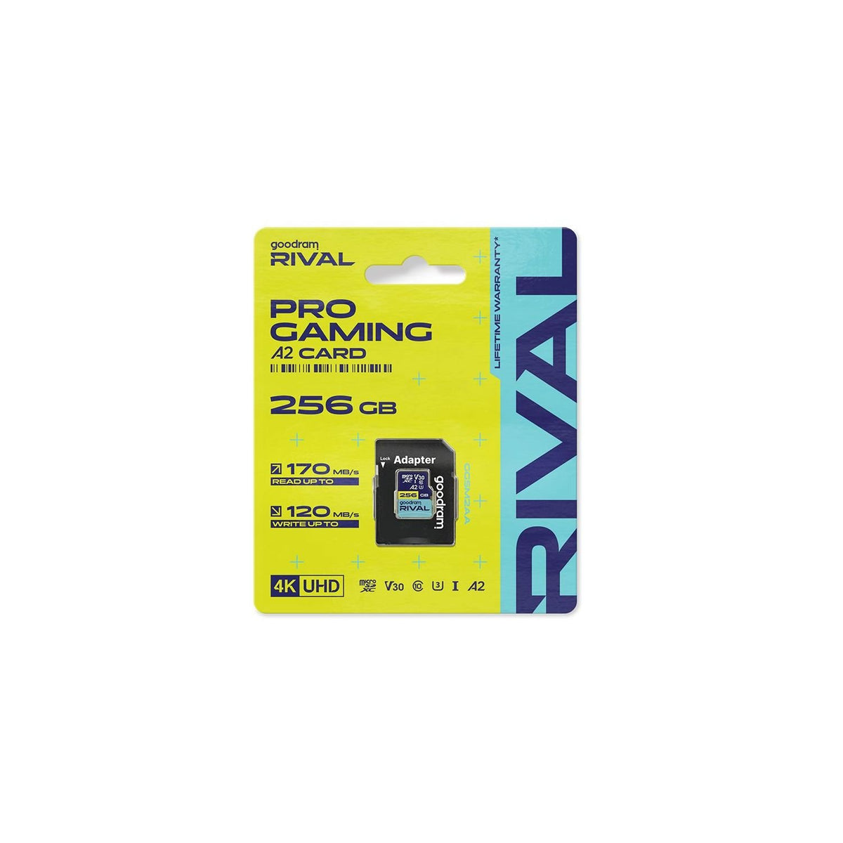 Goodram atmiņas karte Rival M2AA Micro SDXC 256 GB UHS-I U3 A2 V30 170 / 120 MB/s