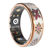 „Forever Smartring Botanical“ SR-101 rozā zelta gredzens, izmērs 6