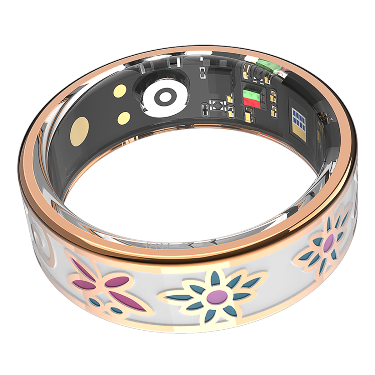 „Forever Smartring Botanical“ SR-101 rozā zelta gredzens, izmērs 6