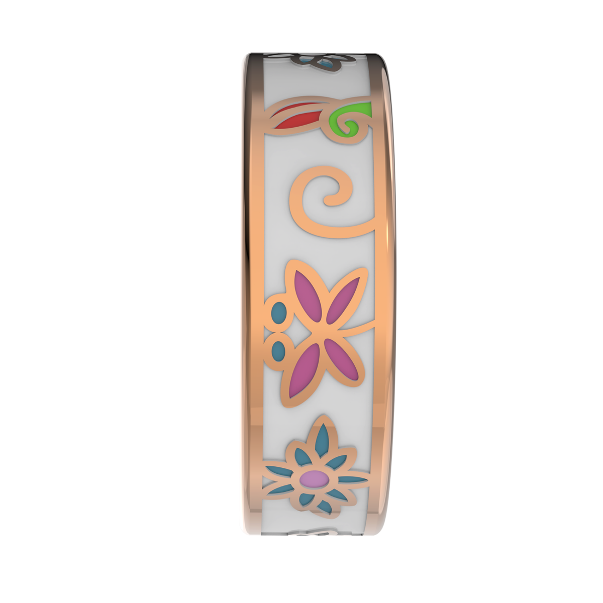 „Forever Smartring Botanical“ SR-101 rozā zelta gredzens, izmērs 6