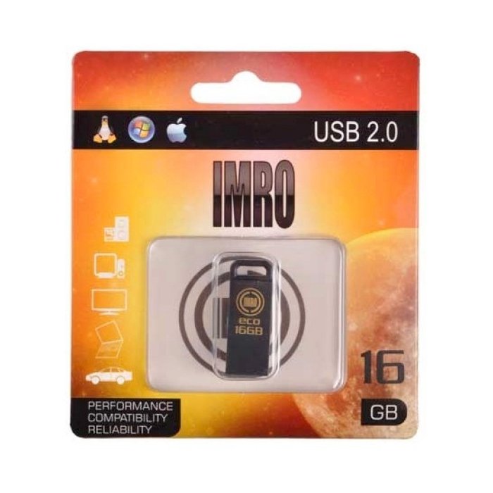 Imro USB zibatmiņa 16GB USB 2.0, melns
