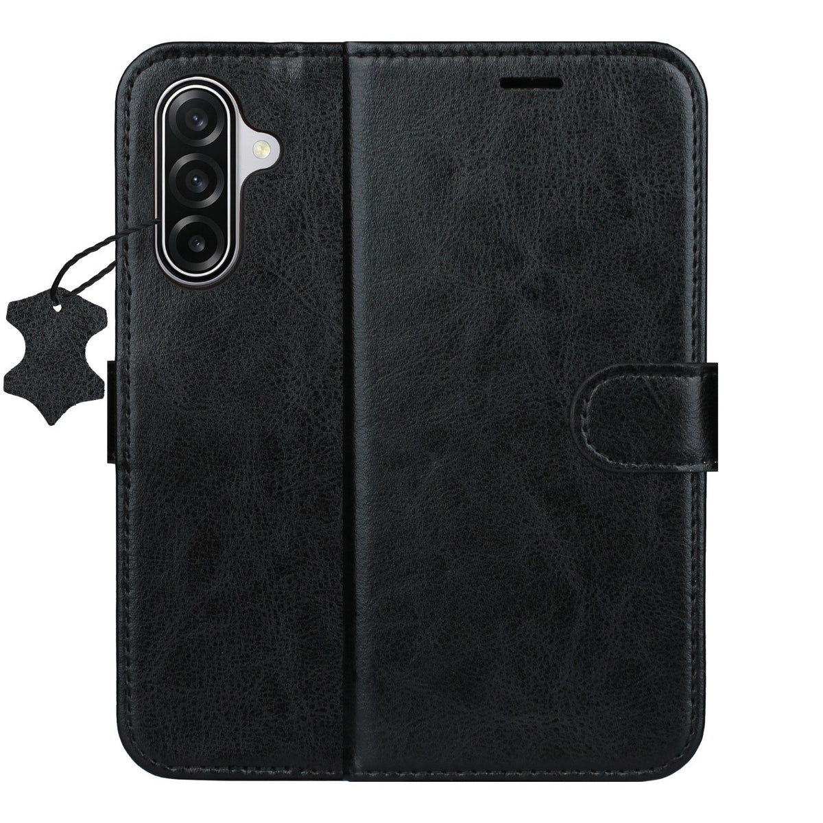 „Smart Luxe“ ādas vāciņš Samsung Galaxy S24, melns