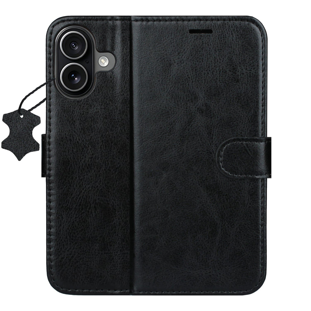 „Smart Luxe“ ādas vāciņš iPhone 17 6,3" melns