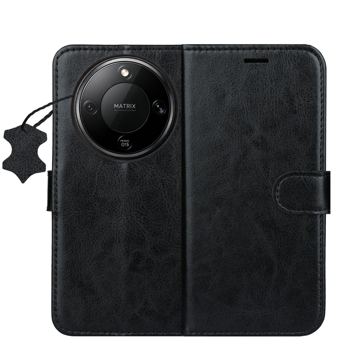 „Smart Luxe“ ādas vāciņš tālrunim „Honor Magic 8 Lite“ – melns